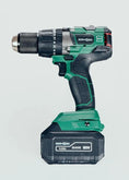 Charger l'image dans la visionneuse de la galerie, Green and black Neo-Dyne cordless drill on a light gray background
